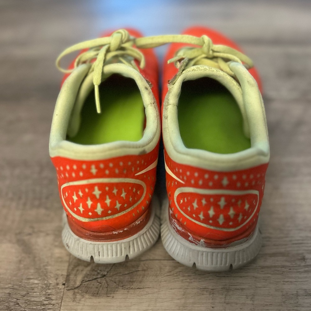 Nike Orange & Lime Low-Top Running Sneakers - Picture 2 of 6